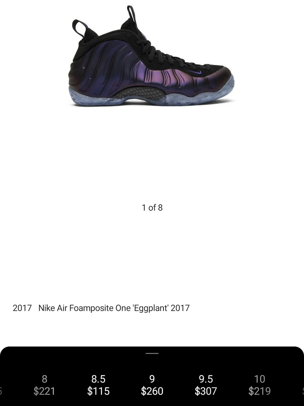 Nike Foamposite One Eggplant 2017 Basketball Shoes